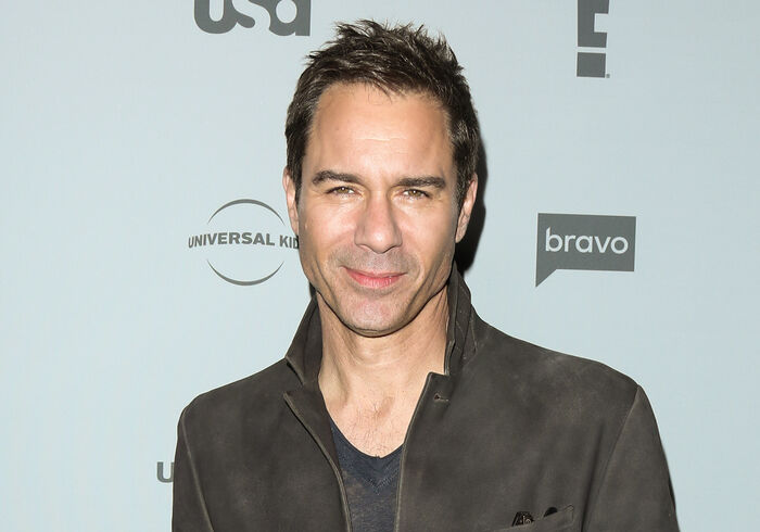 A photo of Eric McCormack taken at a press event. Eric is known as his role of Will on Will and Grace.