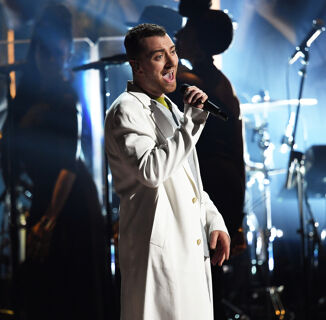 People Just Wanna Know Why Sam Smith Wore a Lab Coat to His Grammys Performance