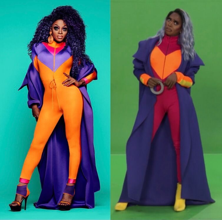 Ra'Jah's Season 11 promo look and her look for this challenge.