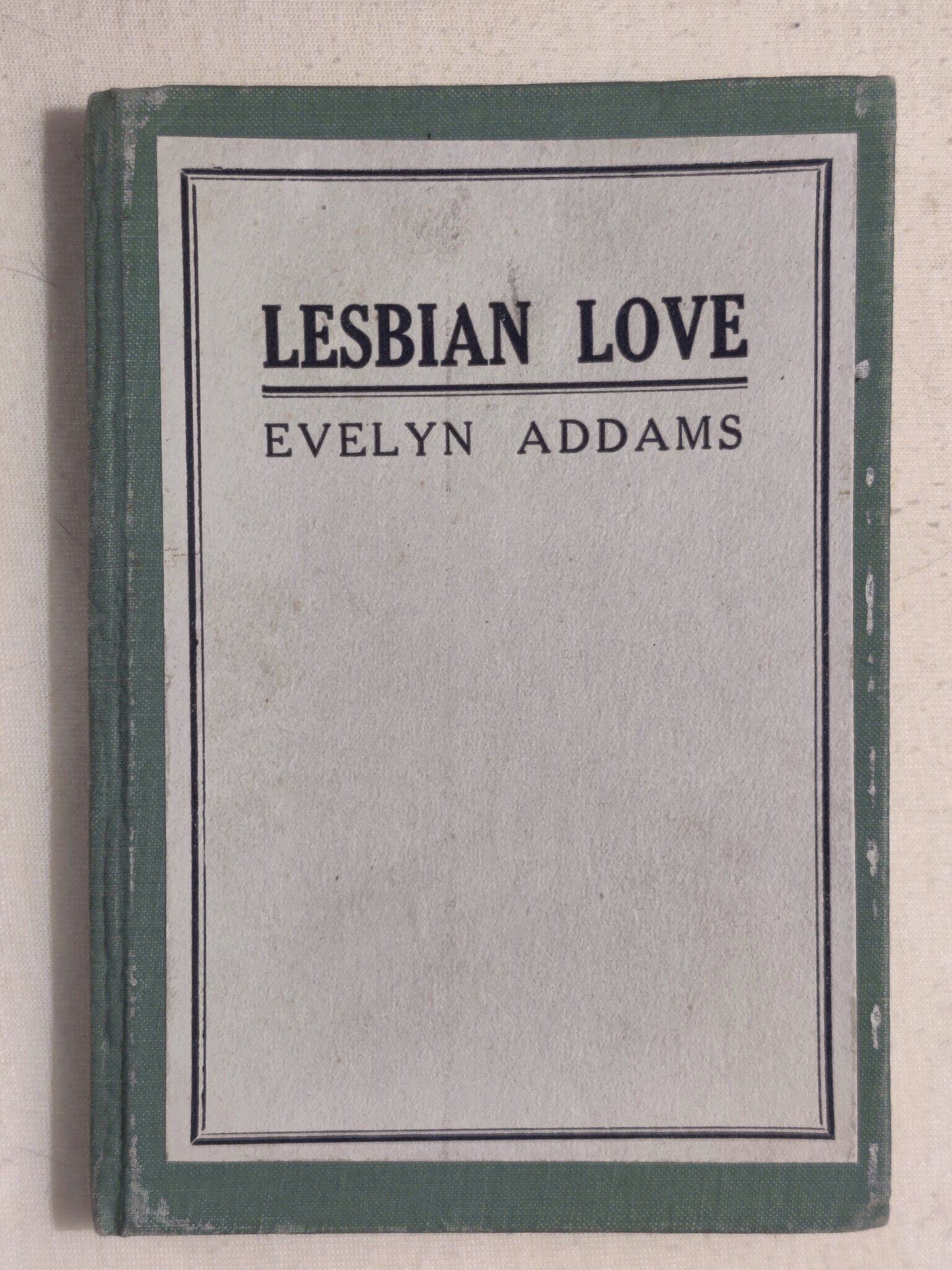 The only known original copy of "Lesbian Love."
