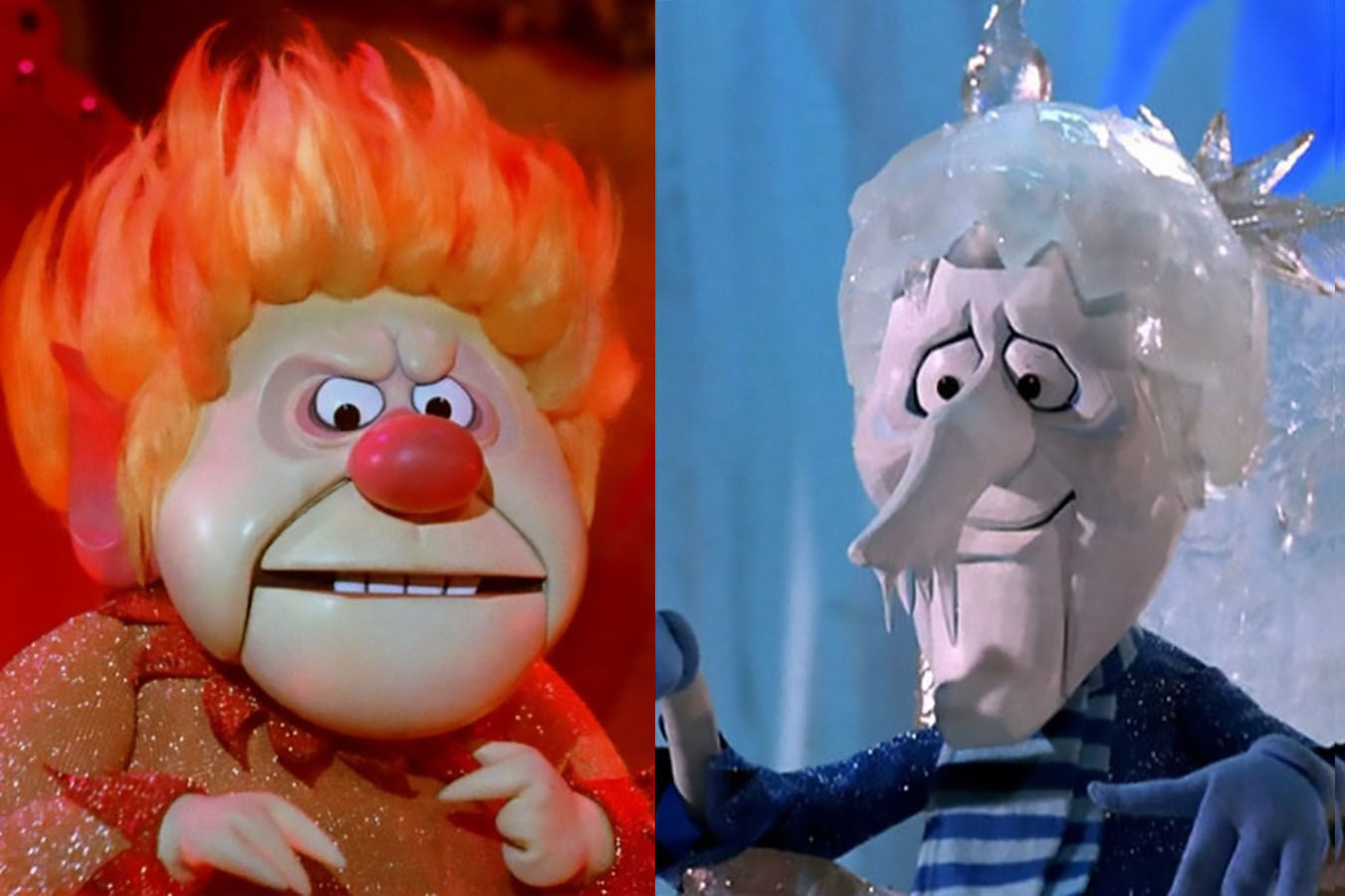 Heat Miser and Snow Miser from "The Year Without a Santa Claus."