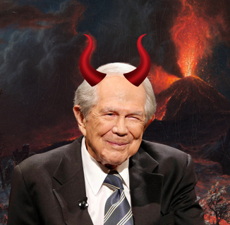 Queer People are Dancing, Spitting, and Pissing on Pat Robertson’s Grave