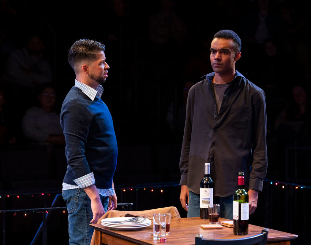 (l-r) Brandon Rivera
and Grant Kennedy Lewis in Steppenwolf Theatre Company's production of 'Sanctuary City.'