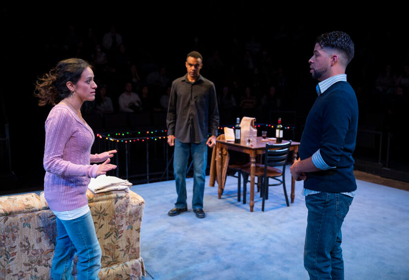 (l to r)Jocelyn Zamudio, Grant Kennedy Lewis, and Brandon Rivera in Steppenwolf Theatre Company's production of 'Sanctuary City'