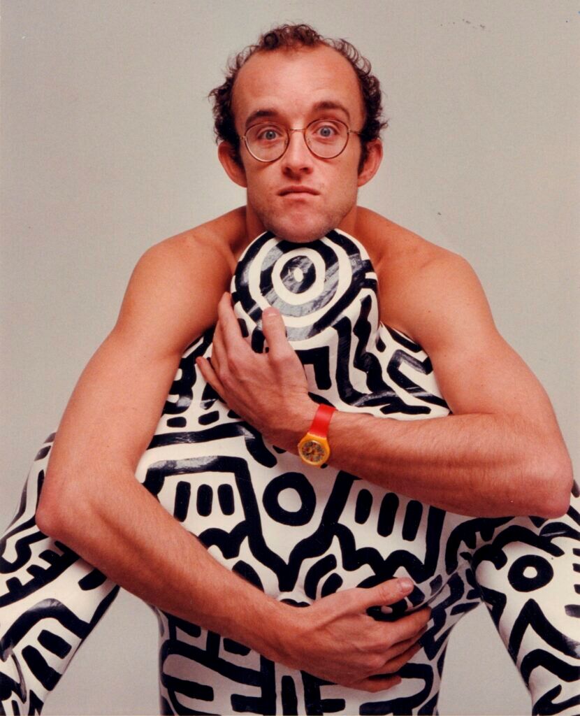 Keith Haring photographed in a studio in Manhattan on April 15, 1986. 