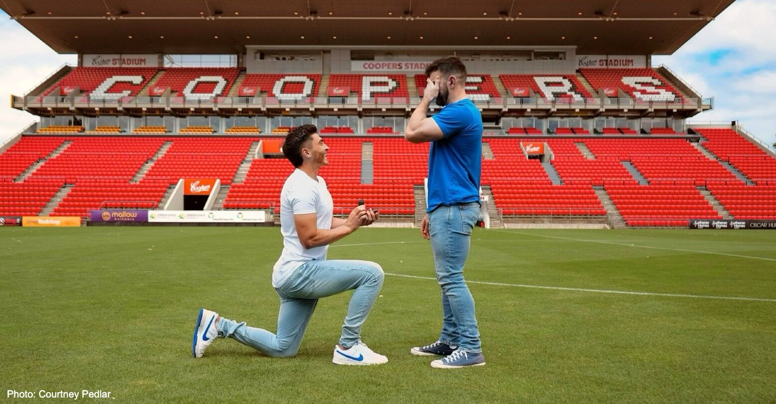 Out soccer star Josh Cavallo gets engaged with on-pitch proposal to boyfriend