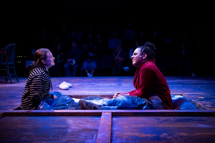 LA Head, left, and Joyah Dominique in the Off-Broadway production of "House of Telescopes."