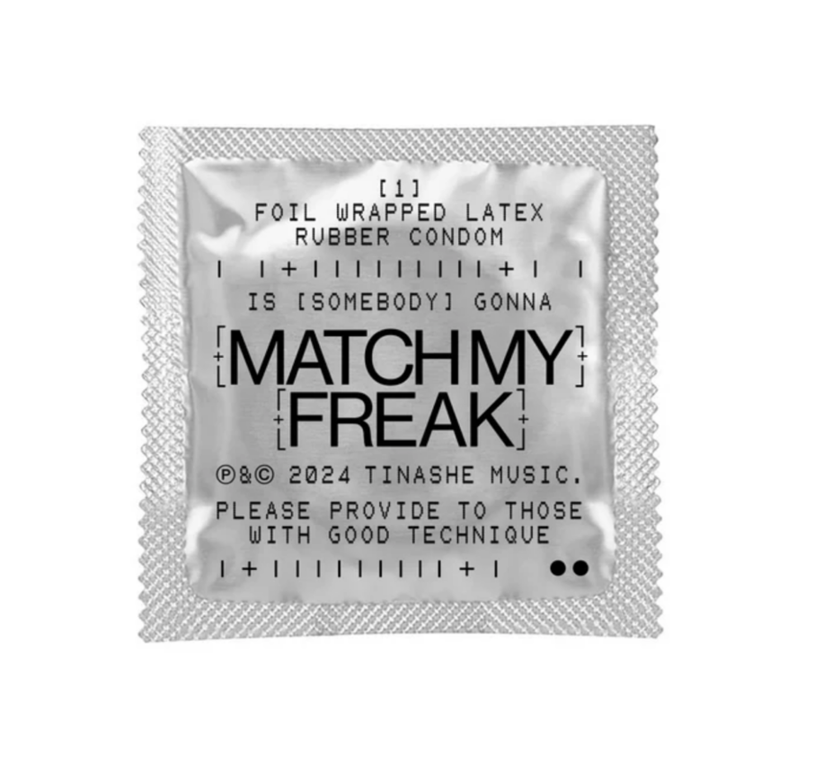 Tinashe is selling condoms and temporary tattoos so we can match her