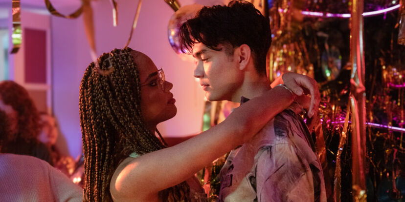 Yasmin Finney as Elle Argent and William Gao as Tao Xu dancing together